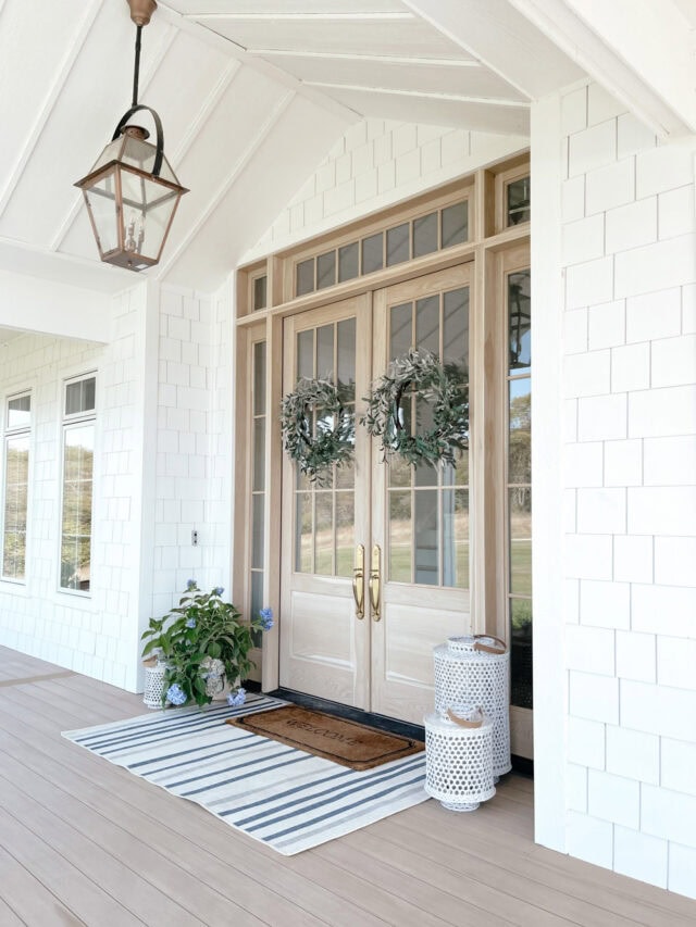 Gray And White Porch Ideas | A Blissful Nest