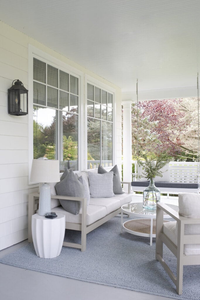Gray And White Porch Ideas | A Blissful Nest