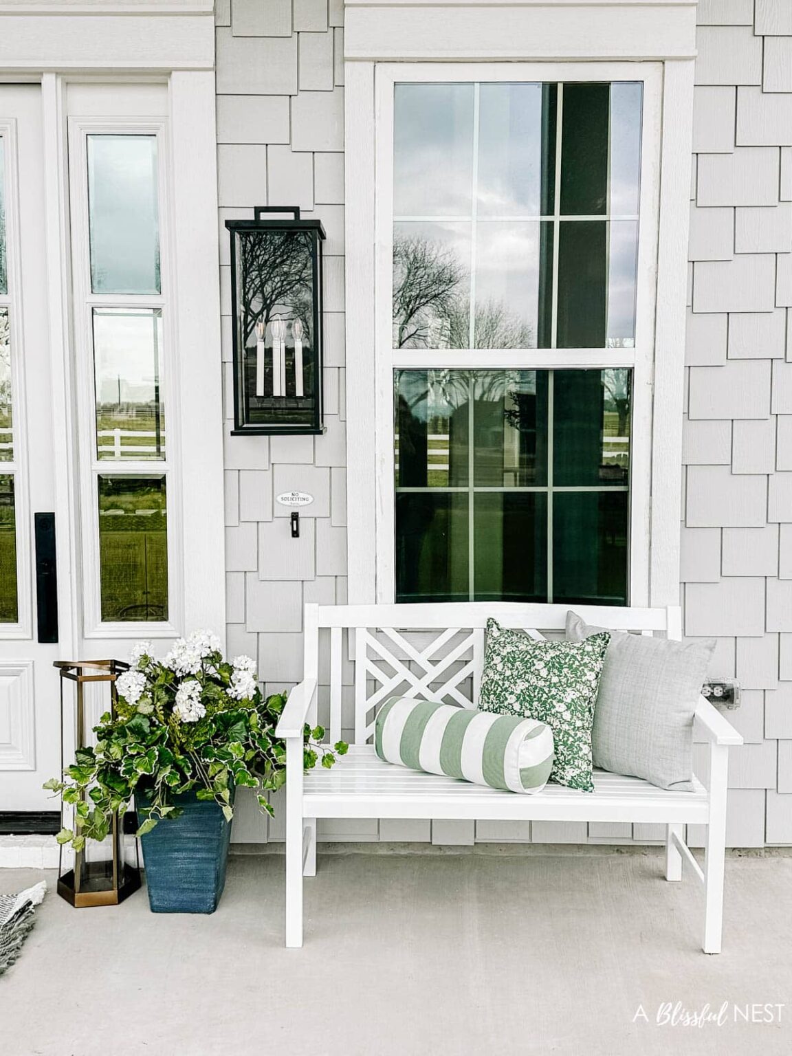 Gray And White Porch Ideas | A Blissful Nest