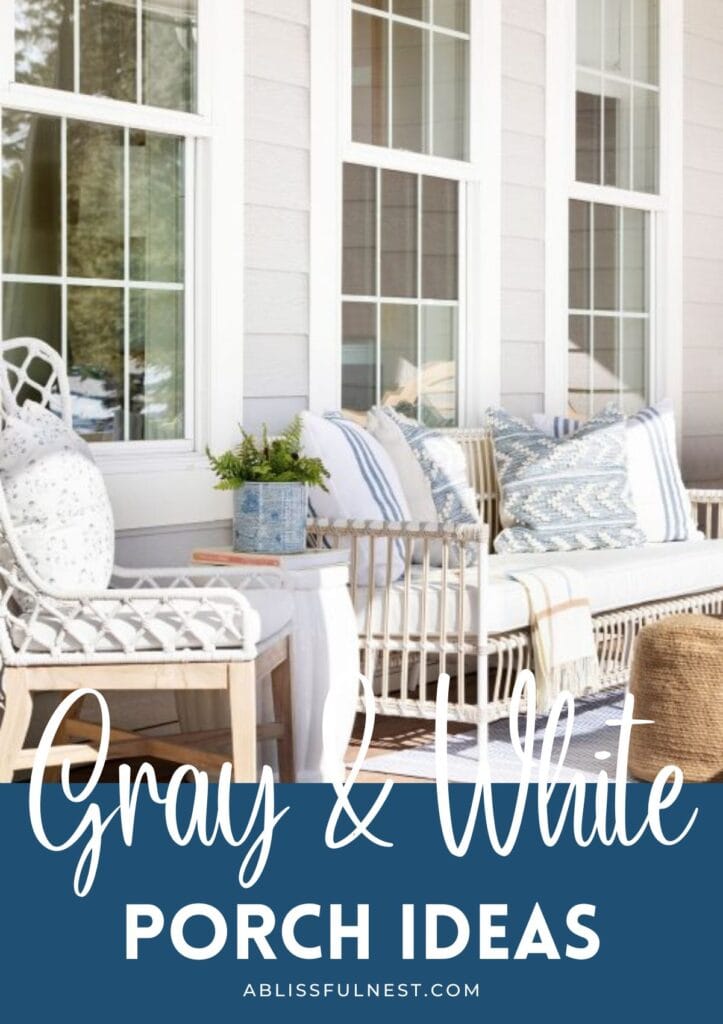 Gray And White Porch Ideas | A Blissful Nest