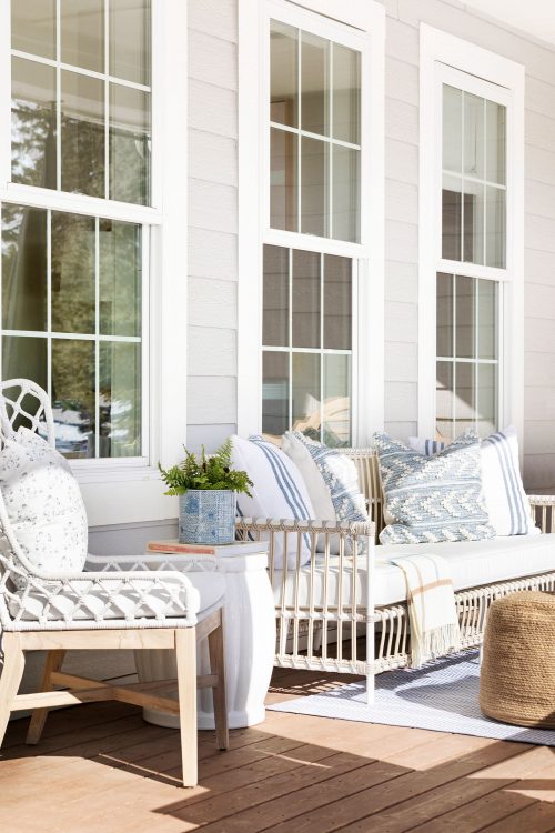 Gray And White Porch Ideas