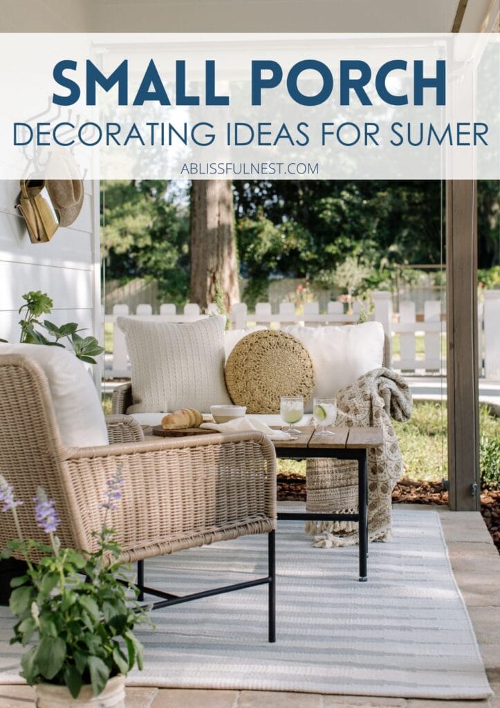 Small Porch Decorating Ideas For Summer | A Blissful Nest