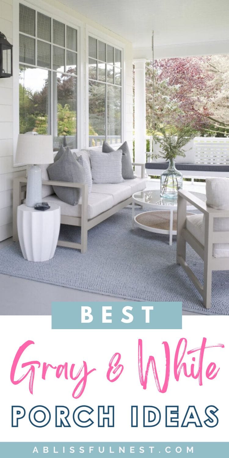 Gray And White Porch Ideas | A Blissful Nest