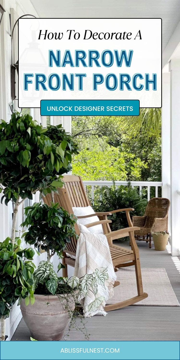 How To Decorate A Narrow Front Porch | A Blissful Nest