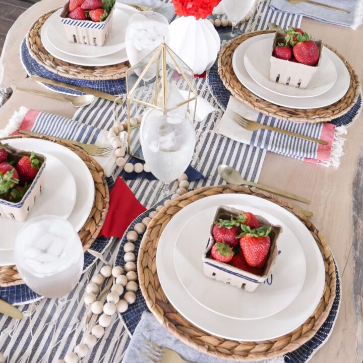 Image for Coastal-Inspired Fourth of July Table With Red Accents