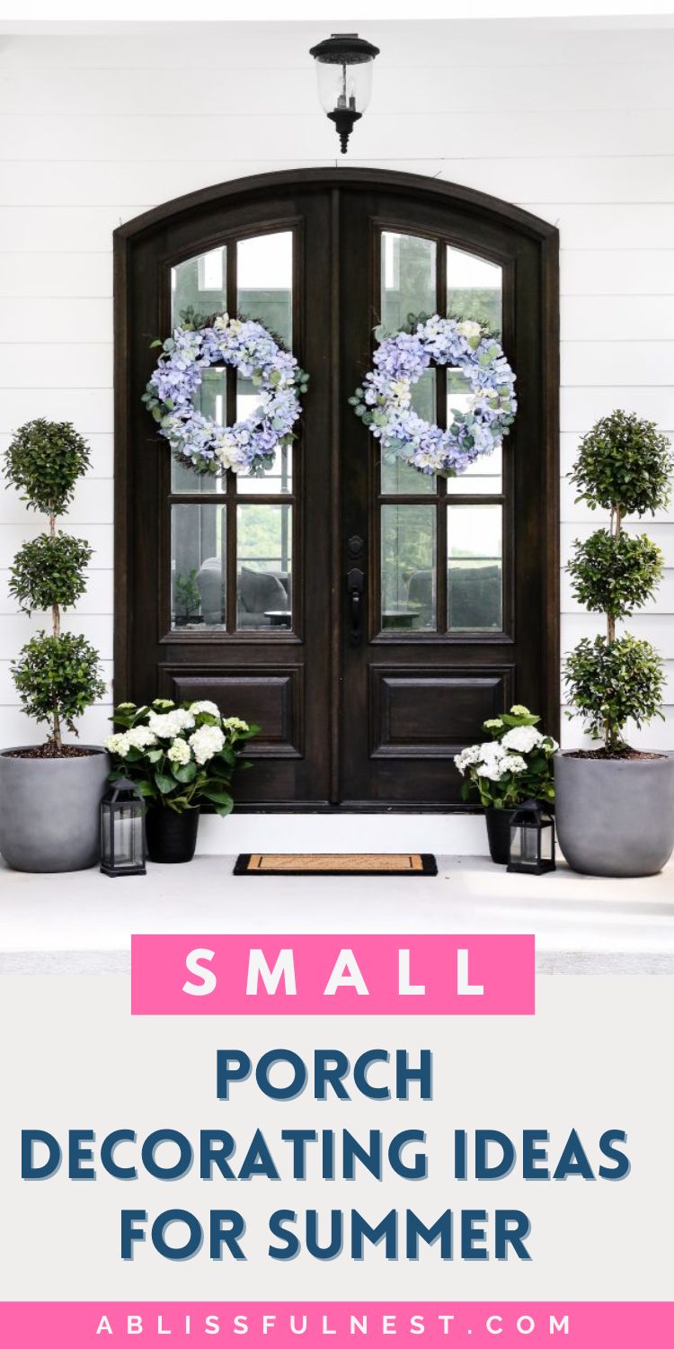 Small Porch Decorating Ideas For Summer | A Blissful Nest