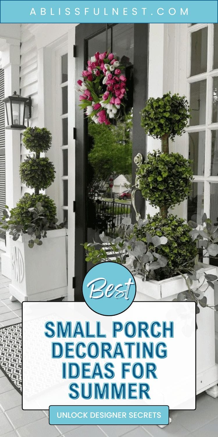 Small Porch Decorating Ideas For Summer | A Blissful Nest
