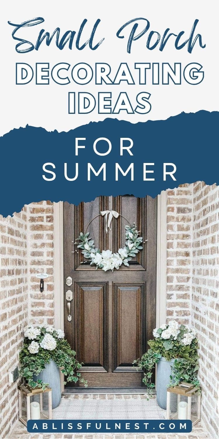 Small Porch Decorating Ideas For Summer | A Blissful Nest