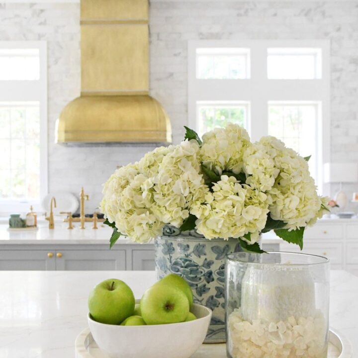 Image for Creamy Hydrangeas, Fresh Fruits + White Texture Stones