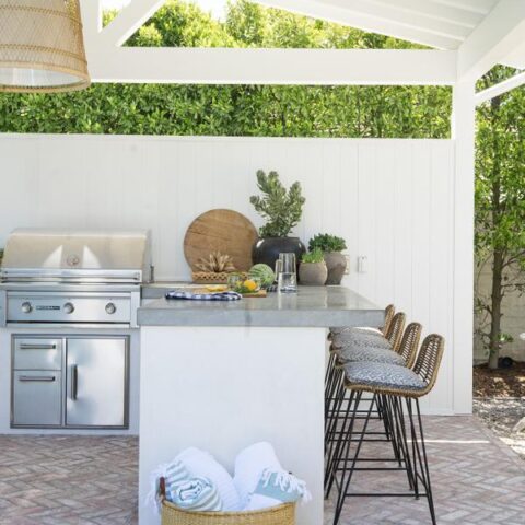 Image for Breezy Grill Nook With Woven Stools