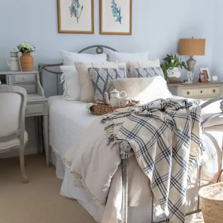 Image for Blue Walls + Soft Neutral Beddings