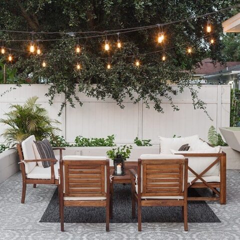 Image for String Lights + Cozy Seating Arrangement