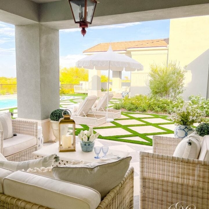 Image for Shaded Lounge + Rattan Furniture With Blue Accents