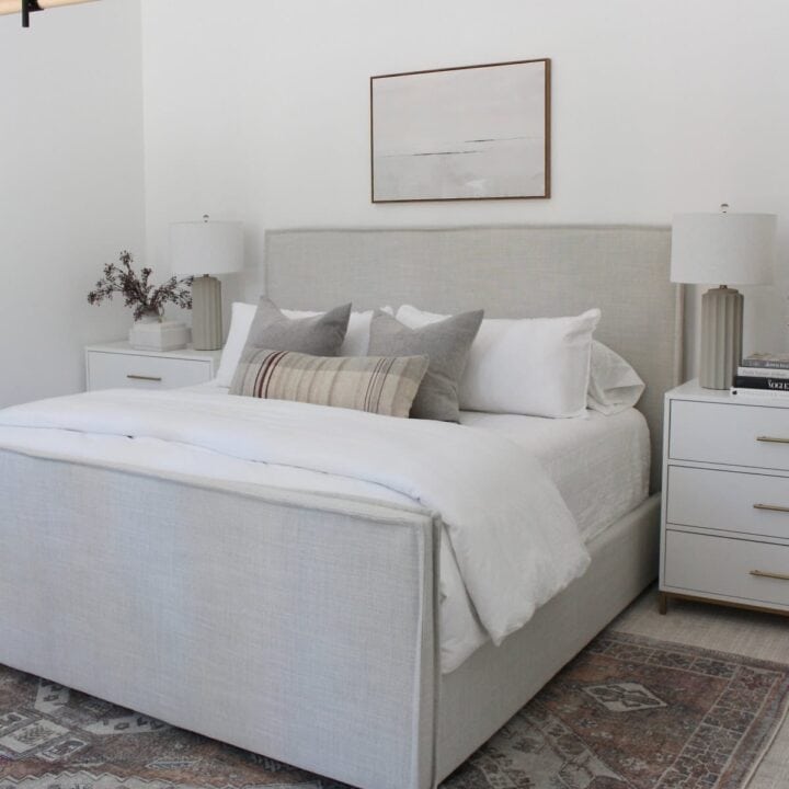 Image for Gray Headboard and Crisp White Bedding
