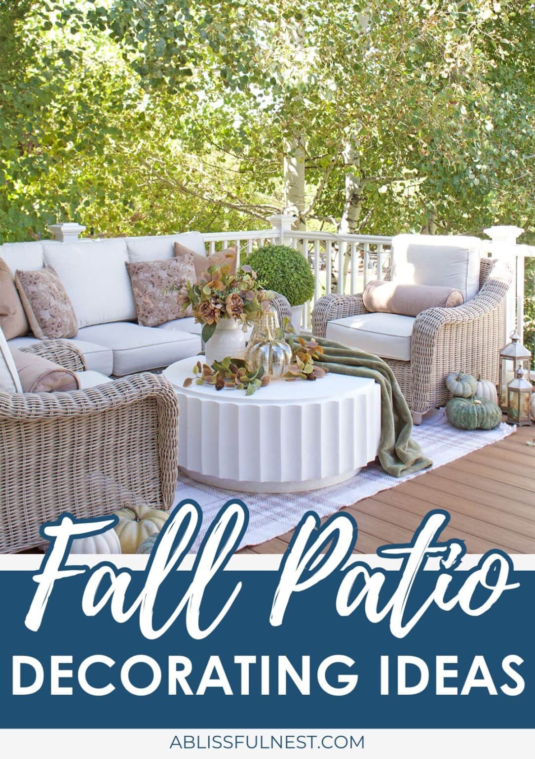 Fall Patio Decorating Ideas | A Blissful Nest