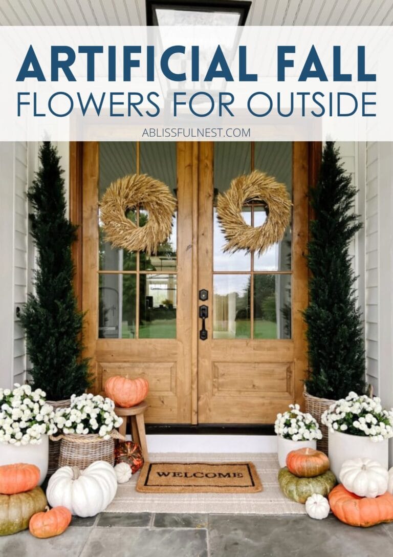 Artificial Fall Flowers For Outside | A Blissful Nest