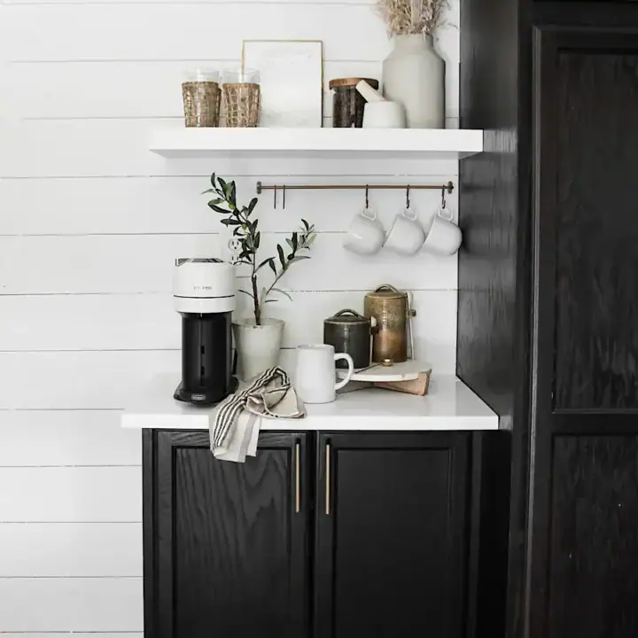 Image for Black And White Countertop Coffee Station