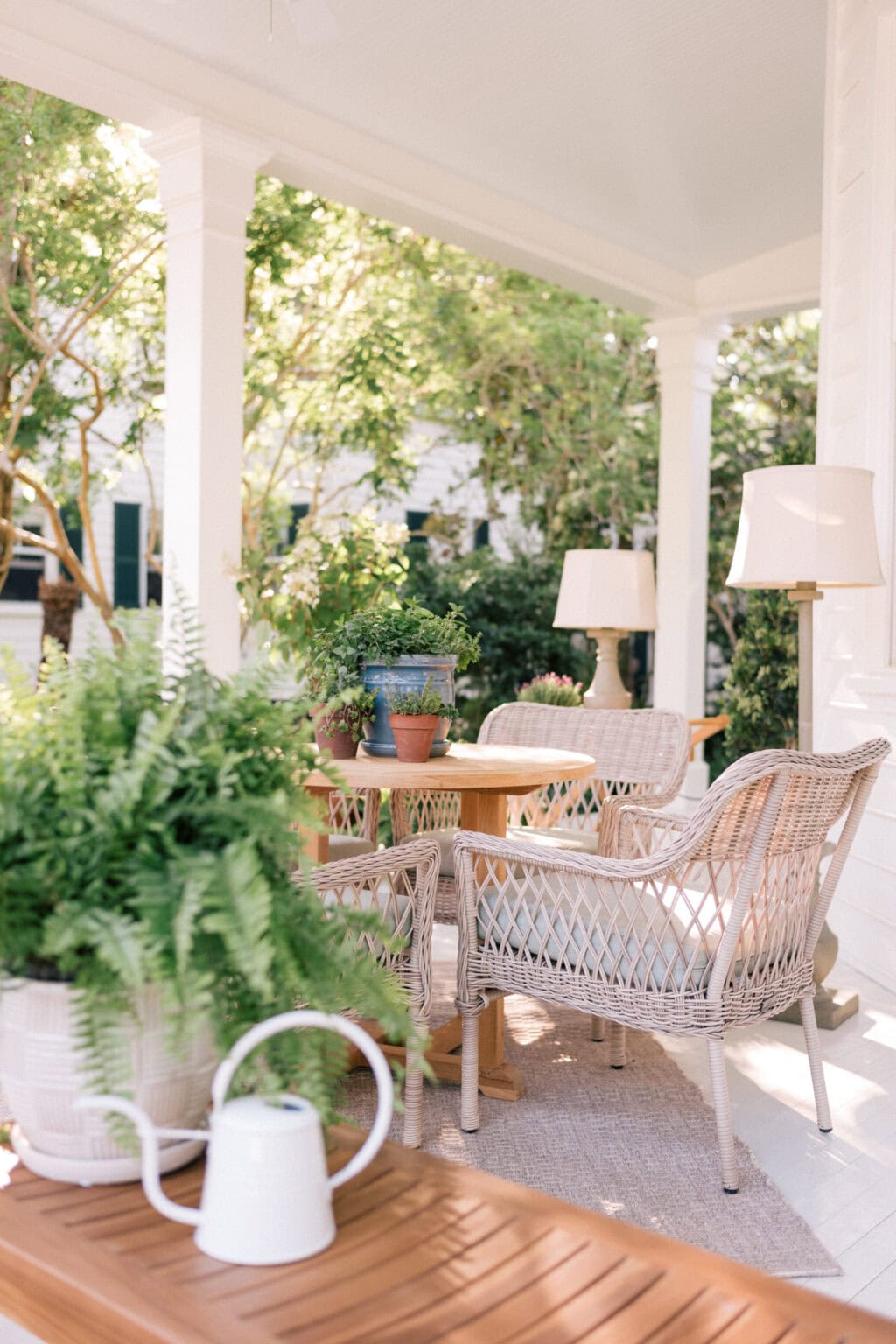 How To Decorate A Covered Porch | A Blissful Nest
