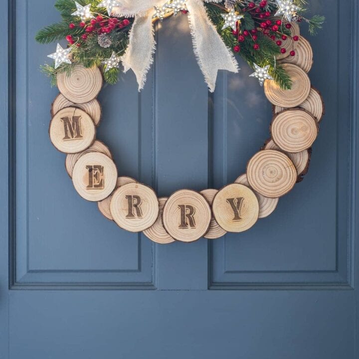 Image for DIY Wood Slice Holiday Wreath