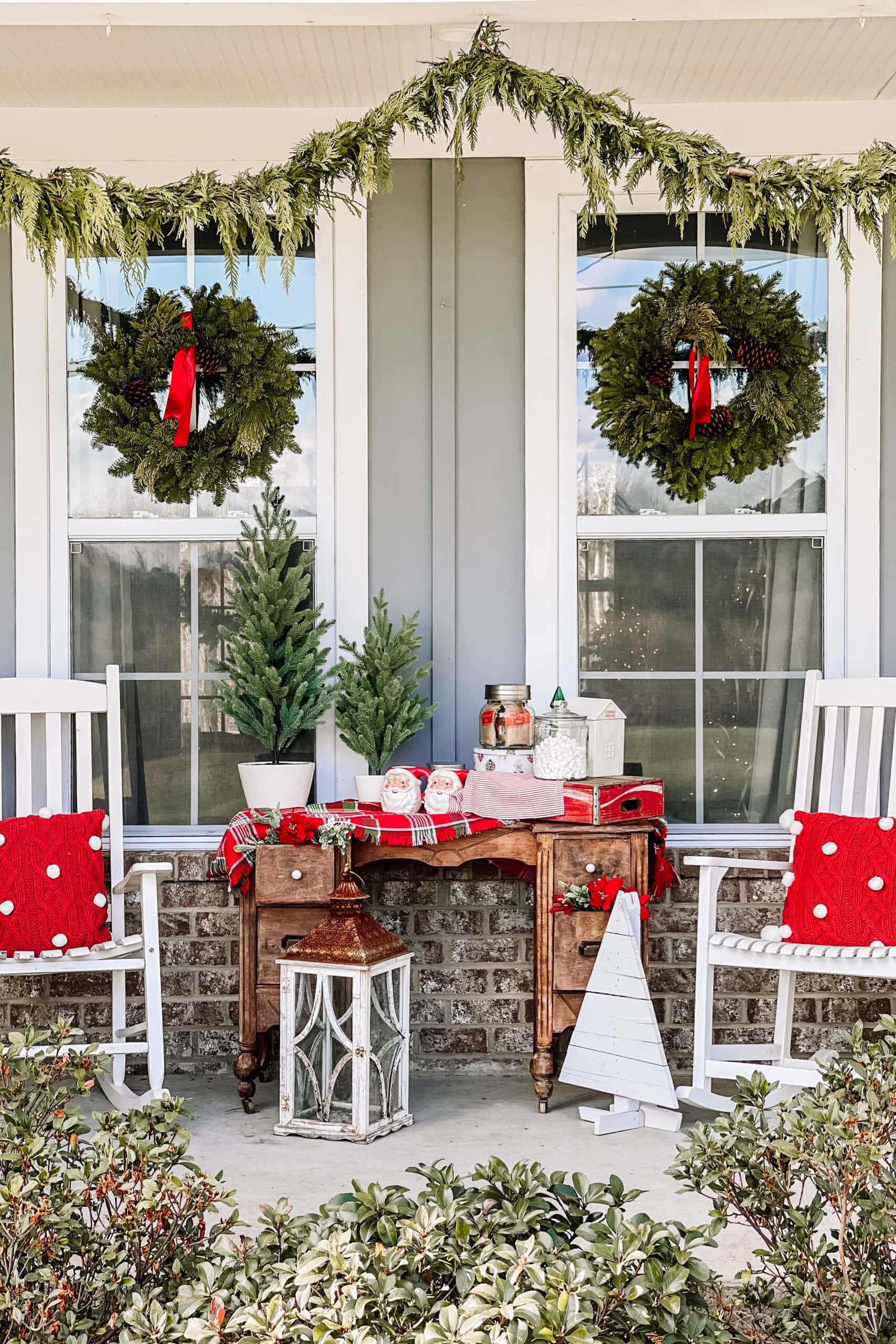 DIY Porch Christmas Decorations