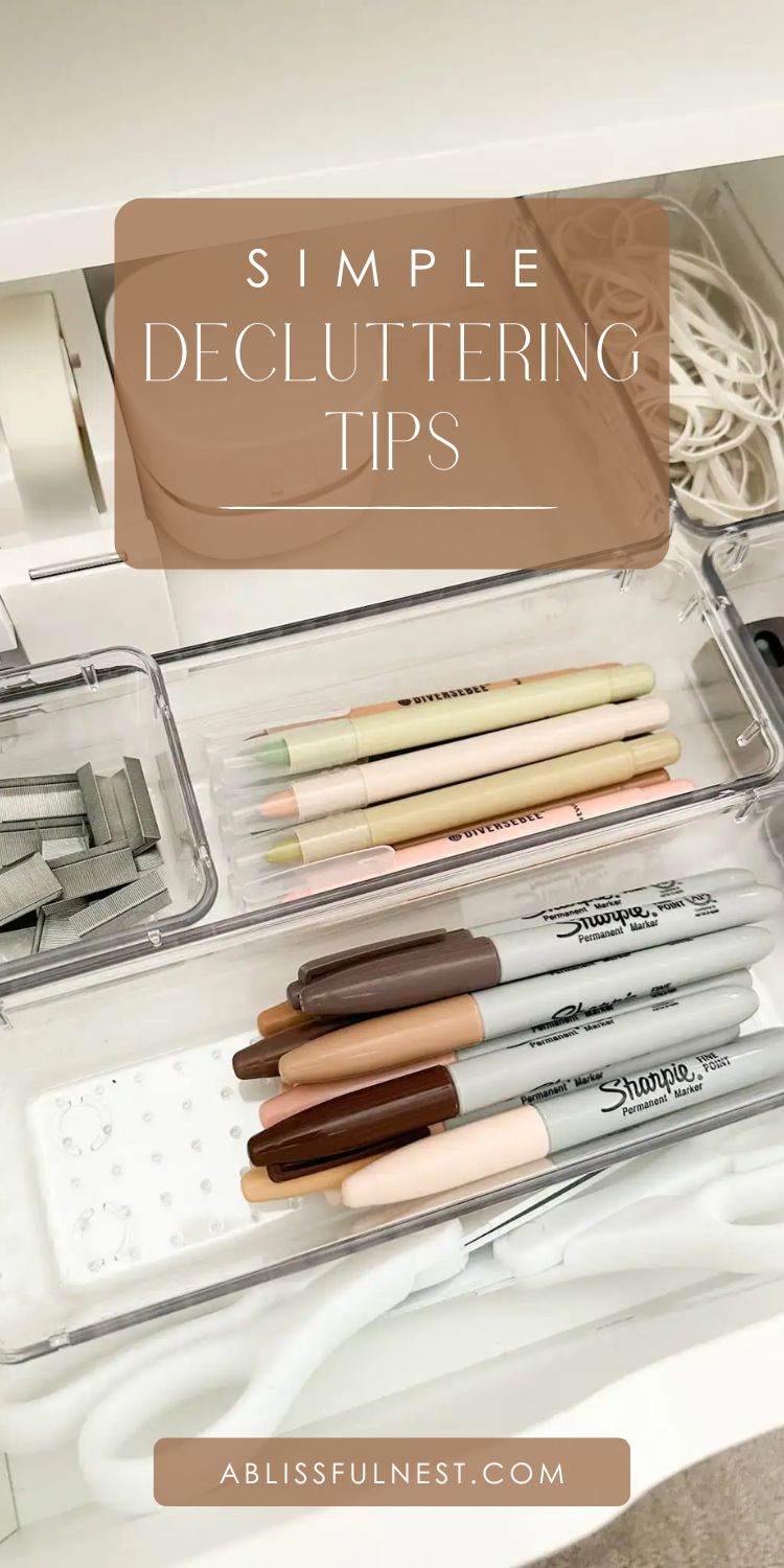 Simple Decluttering Tips | A Blissful Nest