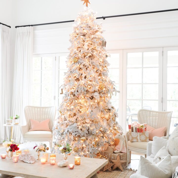 Image for White Fir with Golden Glow , Brown Velvet Bows & Gold Ball Accents