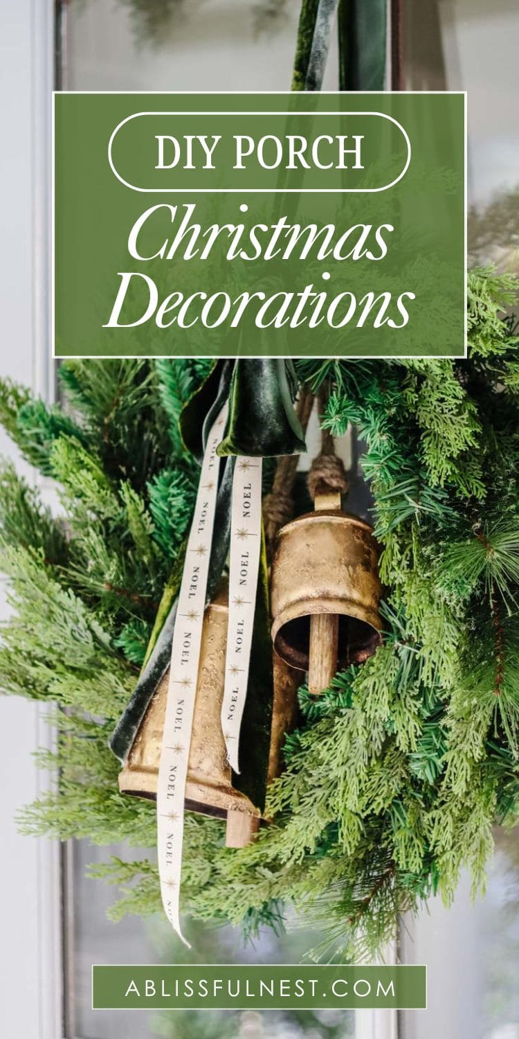 DIY Porch Christmas Decorations | A Blissful Nest