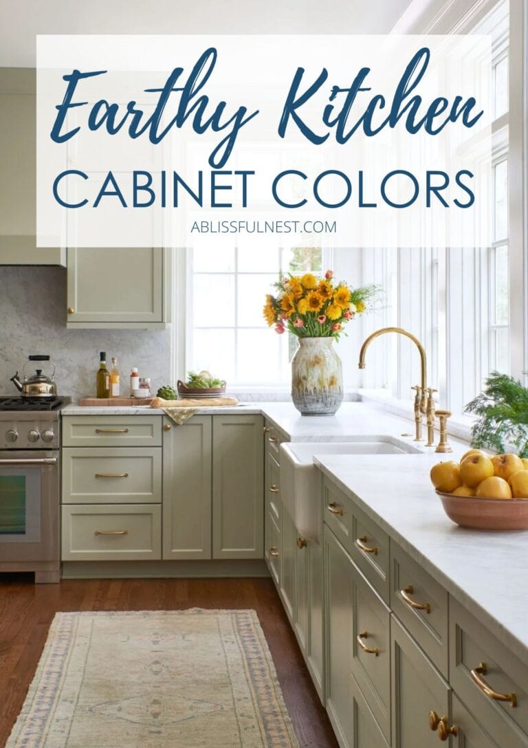 Earthy Kitchen Cabinet Colors | A Blissful Nest