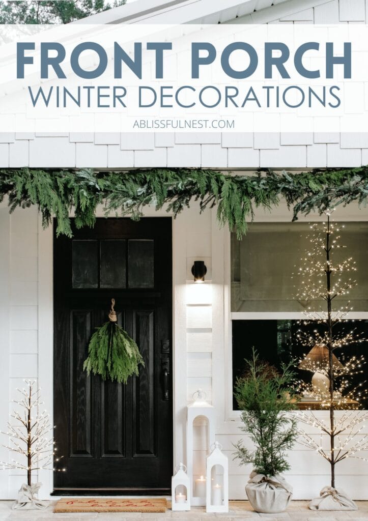 Front Porch Winter Decorations | A Blissful Nest