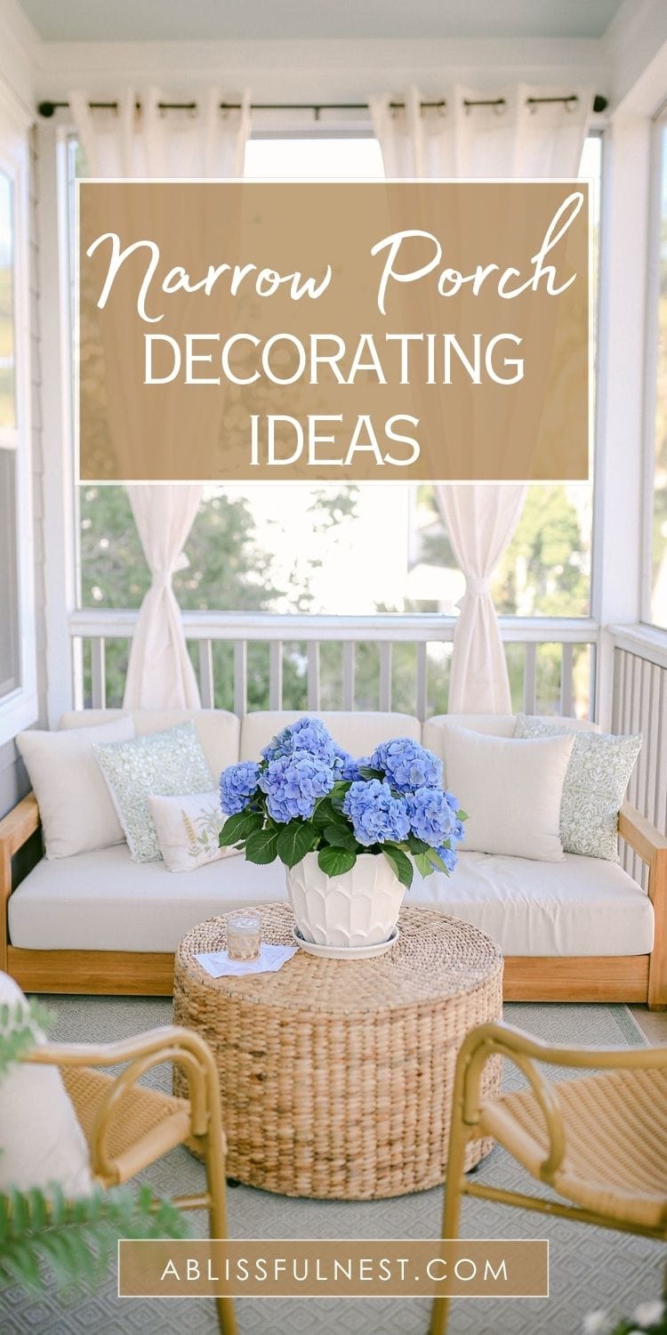 Narrow Porch Decorating Ideas | A Blissful Nest