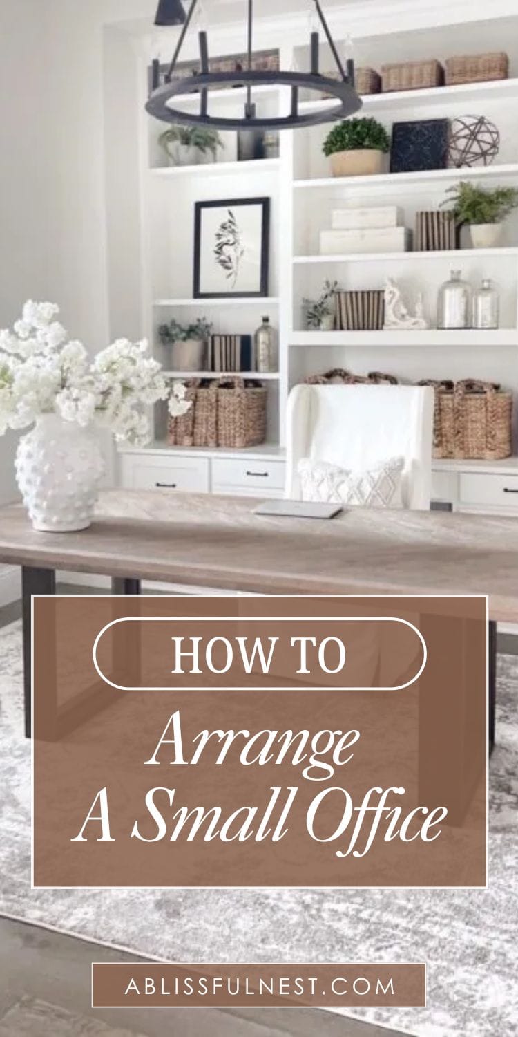 How to Arrange a Small Office | A Blissful Nest