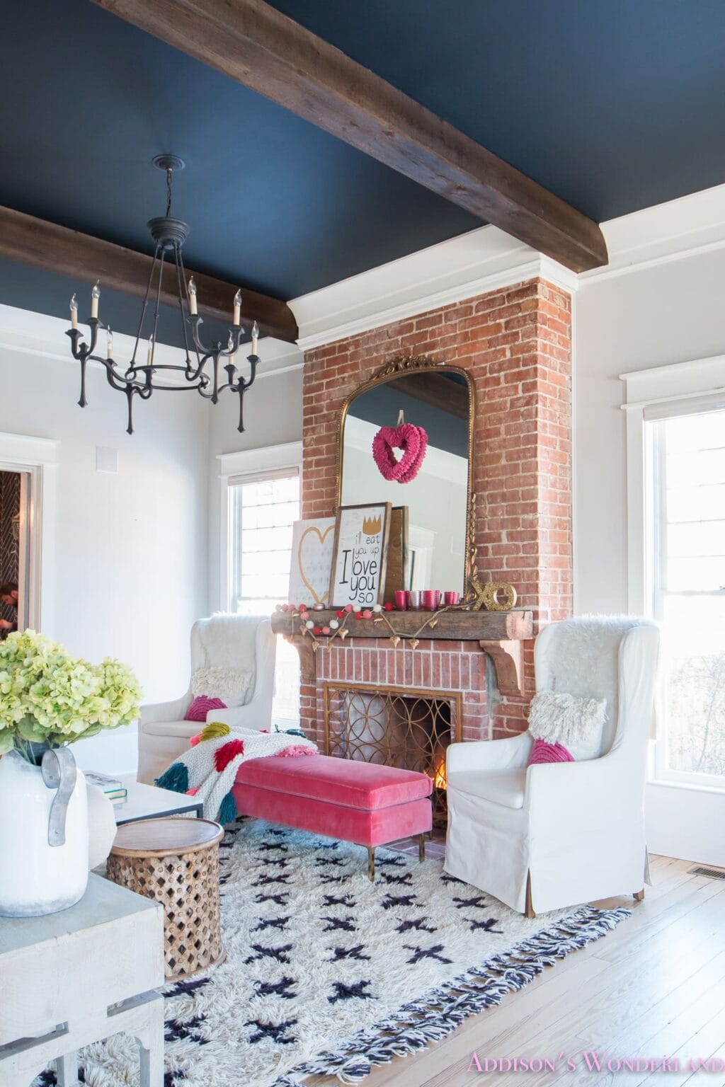 Valentine's Day Living Room Decor Ideas | A Blissful Nest