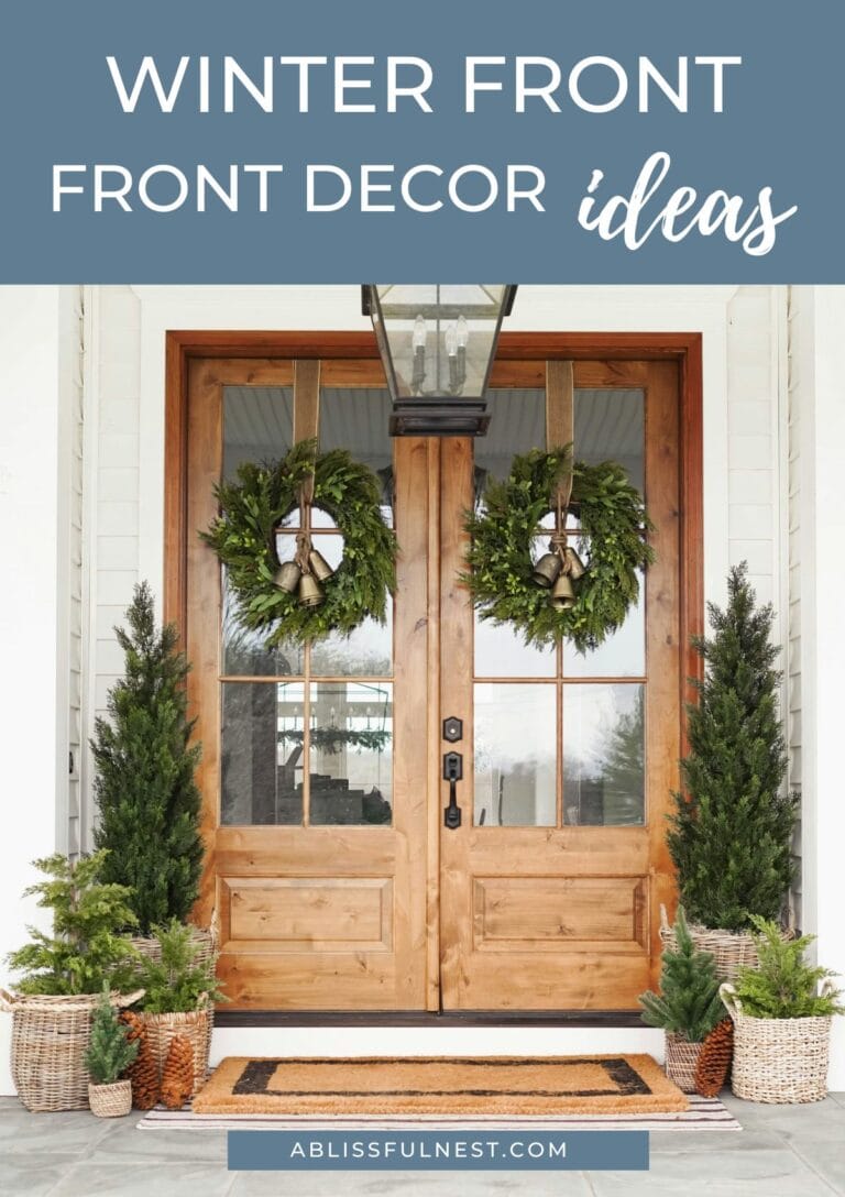 Winter Front Porch Decor Ideas | A Blissful Nest