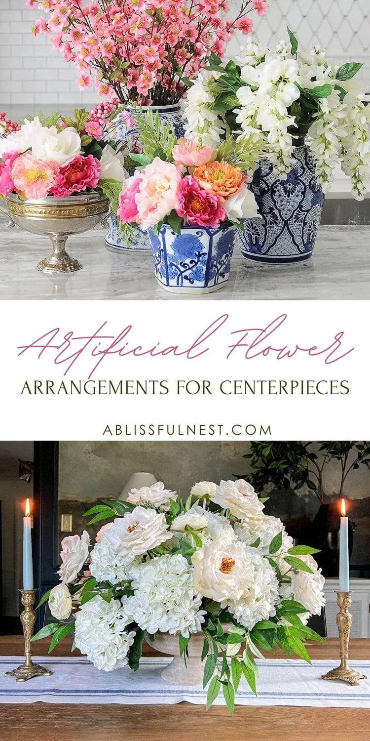 Artificial Flower Arrangements For Centerpieces | A Blissful Nest