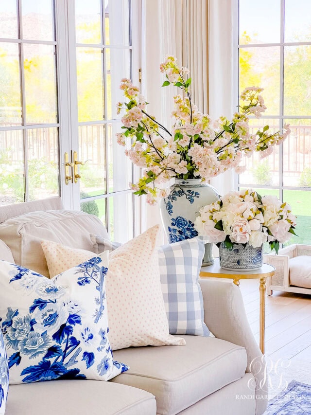 How To Decorate A Living Room For Spring | A Blissful Nest