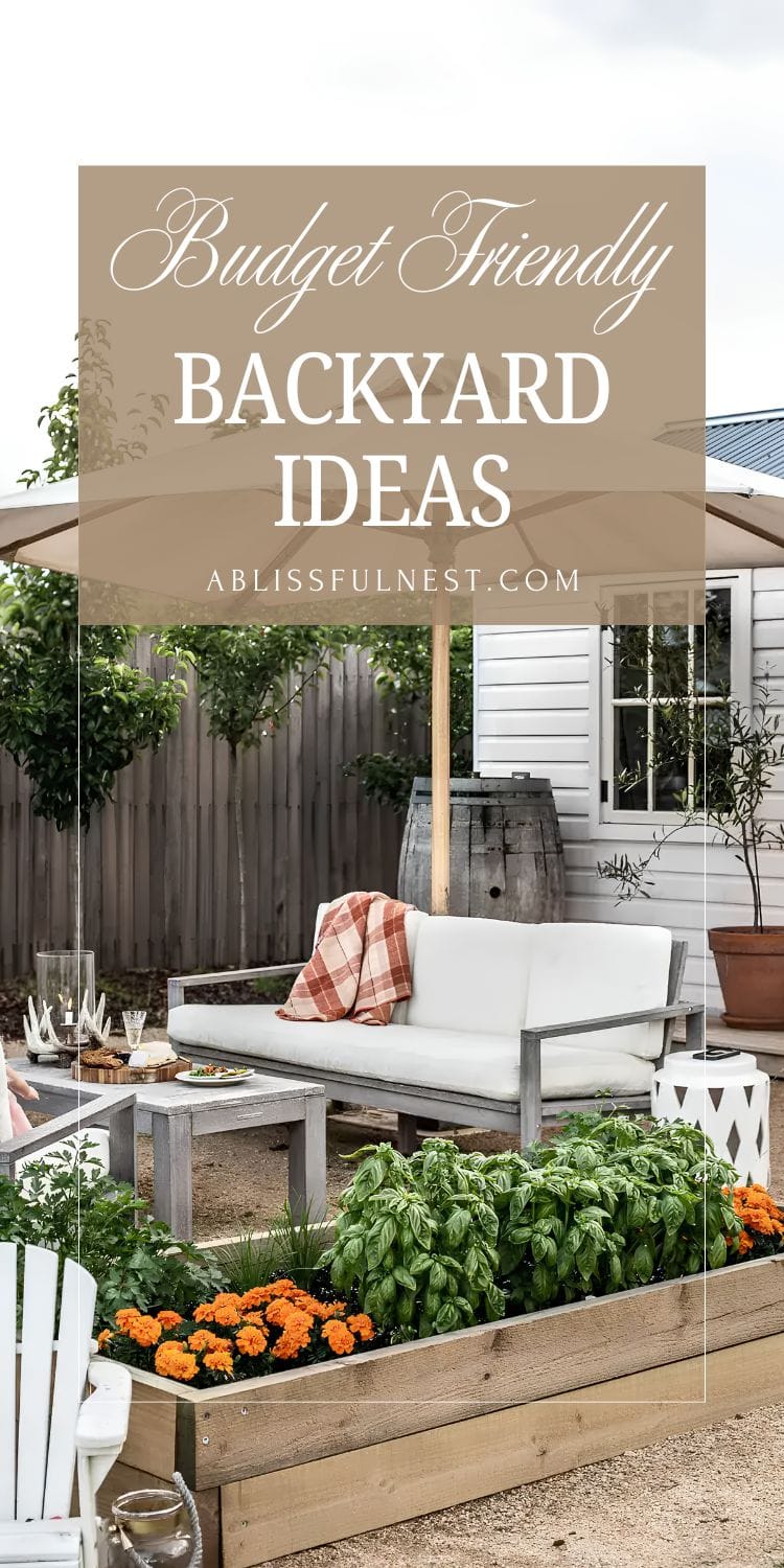 Budget Friendly Backyard Ideas | A Blissful Nest