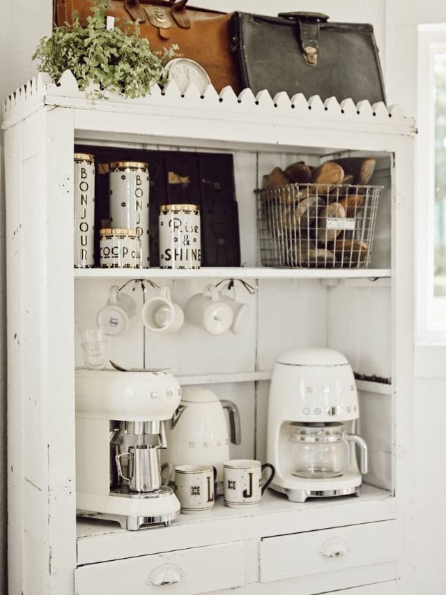 Rustic Farmhouse Coffee Bar Ideas-Webstories- Cover