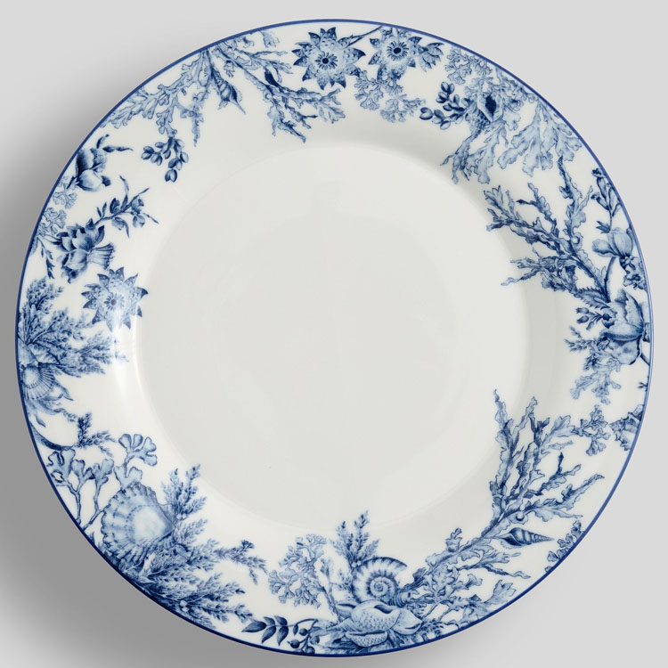 These coastal dinner plates are so stunning for your next dinner party! #ABlissfulNest