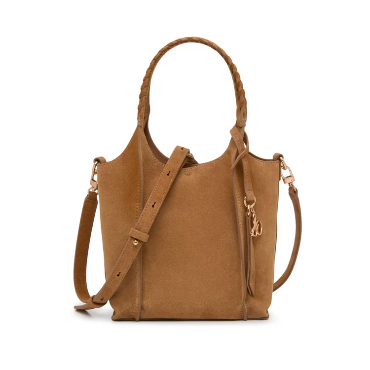 This suede satchel bag is a fall must have under $100! #ABlissfulNest