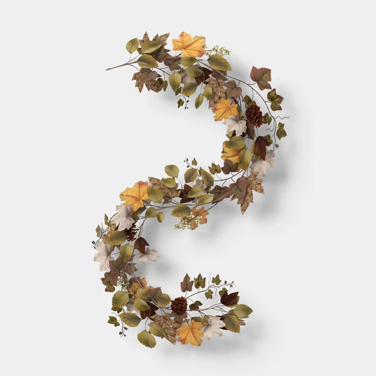 This mixed fall garland is a great price and versatile piece to add to your home this season! #ABlissfulNest