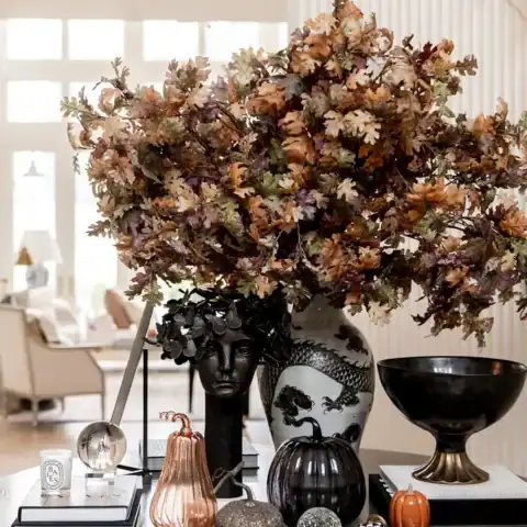 Image for Glossy Black Pumpkins & Amber Glass