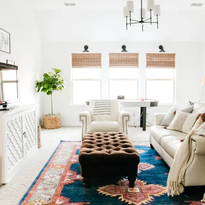 Image for Colorful Rug & Air Hockey Table