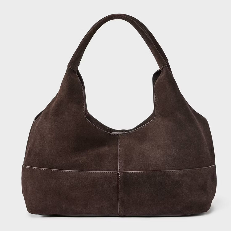 This slouchy suede shoulder bag is so chic for fall! #ABlissfulNest