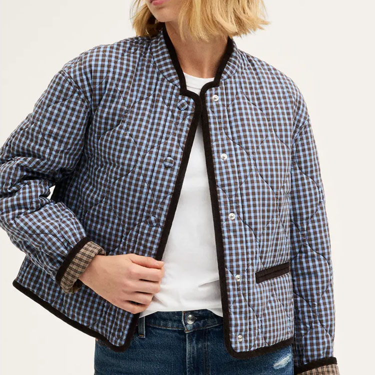 This navy quilted jacket is a must have for fall! #ABlissfulNest