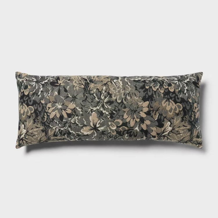 This floral oblong pillow is a must have for your fall bedding! #ABlissfulNest