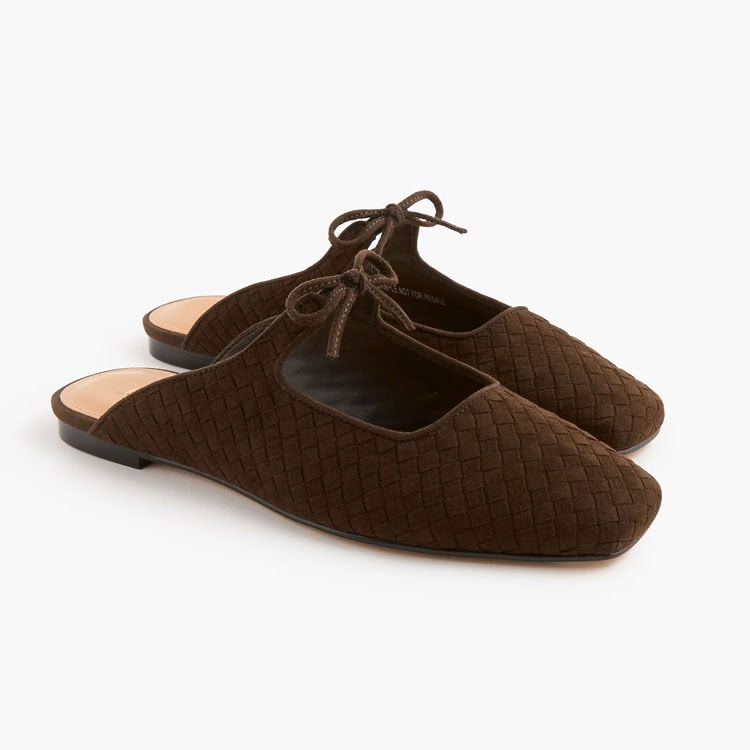These woven suede mules are so chic for fall! #ABlissfulNest