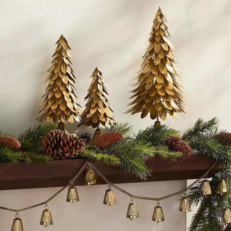 These gold metal scallop trees are a must have in your holiday decor this season! #ABlissfulNest